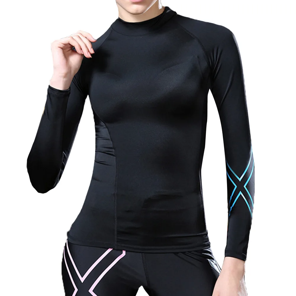 Новое поступление, футболки для фитнеса и бега из нейлона/спандекса, женские футболки с длинным рукавом