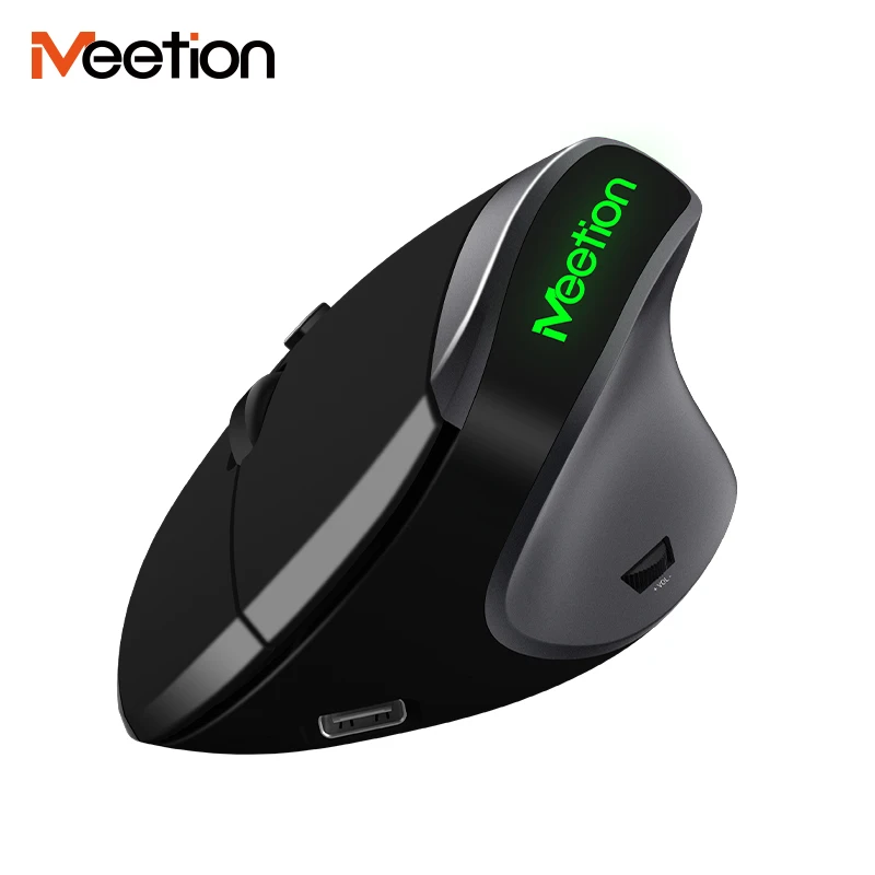 MeeTion R390 Inalambrico Comfort 2.4G Rechargeable Verticale Gamers Computer Ergonomic Wireless Gaming Vertical O Mouse