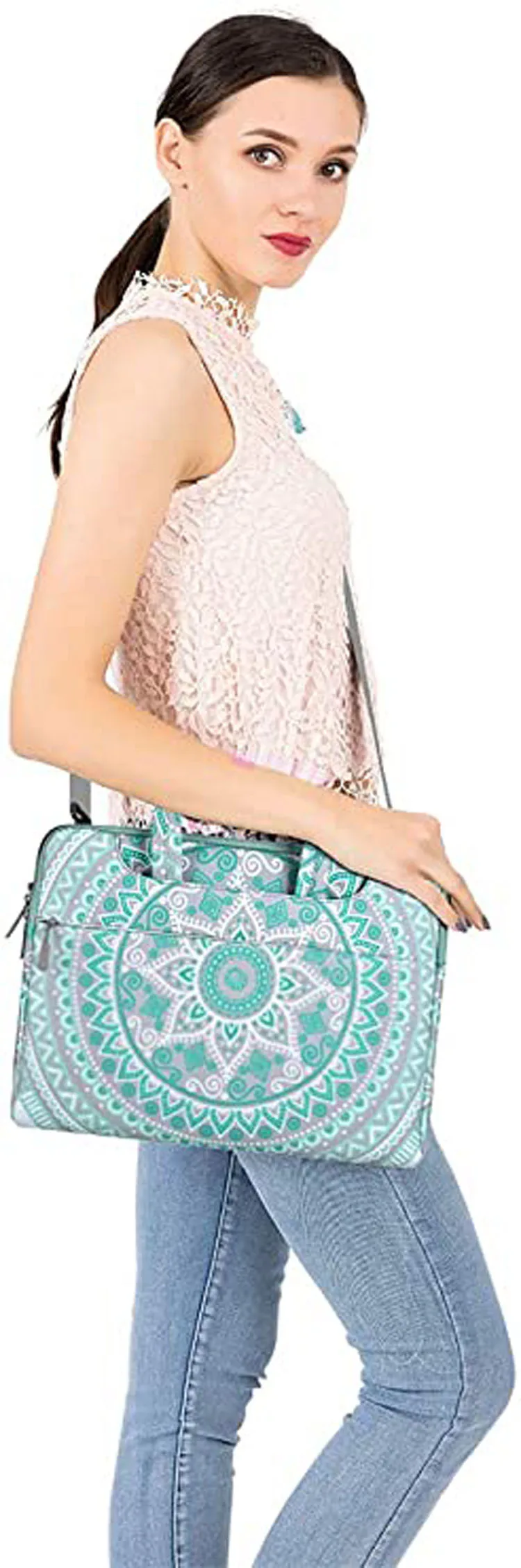 Stylish Durable Neoprene Laptop Shoulder Bag Fits 14-15.6 Inch