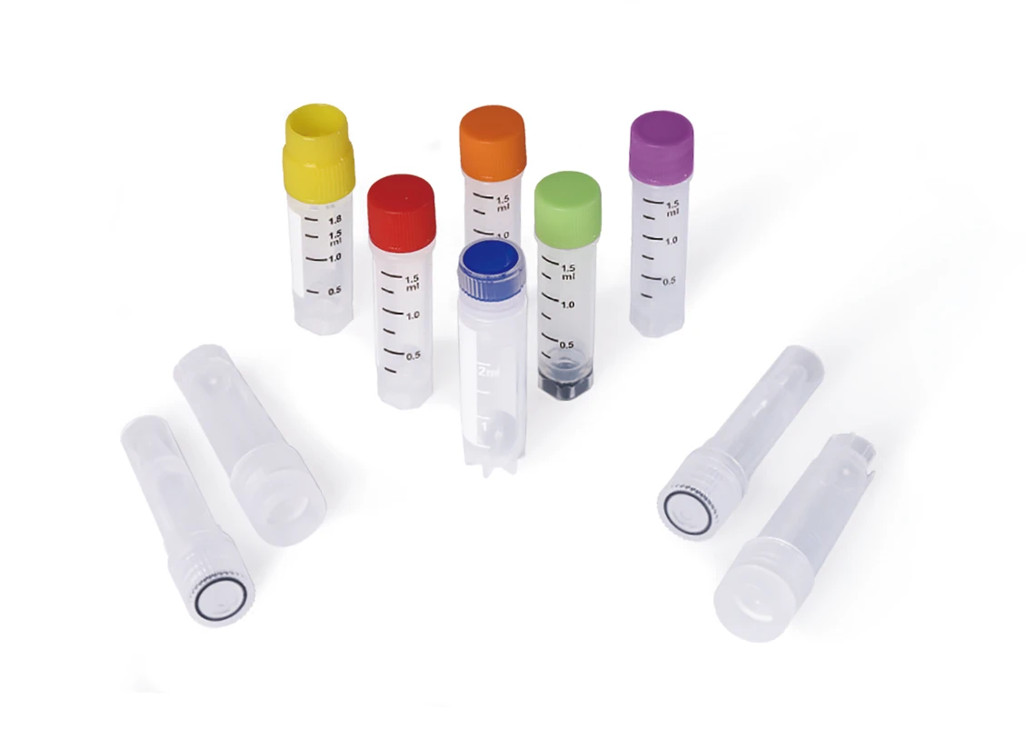 Lab Plastic Frozen Test Tubes Vial Seal Cap Graduated Cryogenic Vials