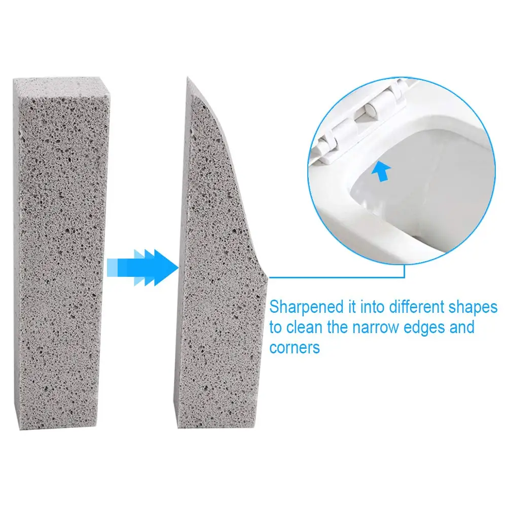 Pumice Stone for Cleaning, Pumice Scouring Pad, Toilet Bowl Ring Remover Pumice Stick Cleaner for Kitchen/Bath/Pool/Household