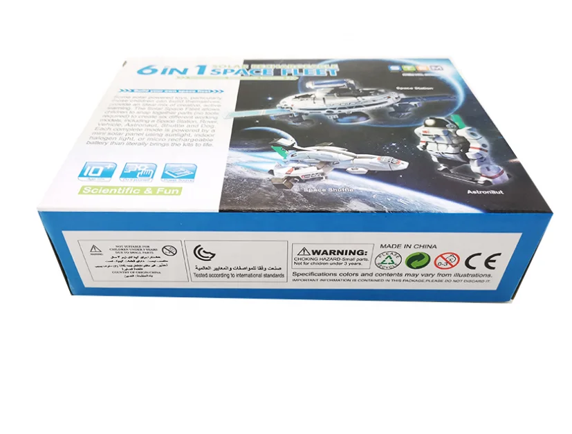 C03005 space fleet toy robots DIY Solar Power Science Kit Educational Space Solar Robot Toys 6 in 1 for kids -Powered by Solar