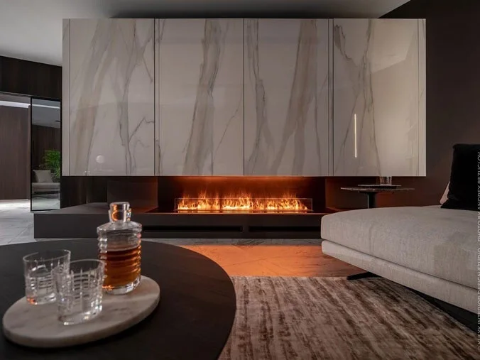 High-end interior decorative flames heater RGBW 64 colors 3D water vapor fireplace wall mounted remote control steam fireplace