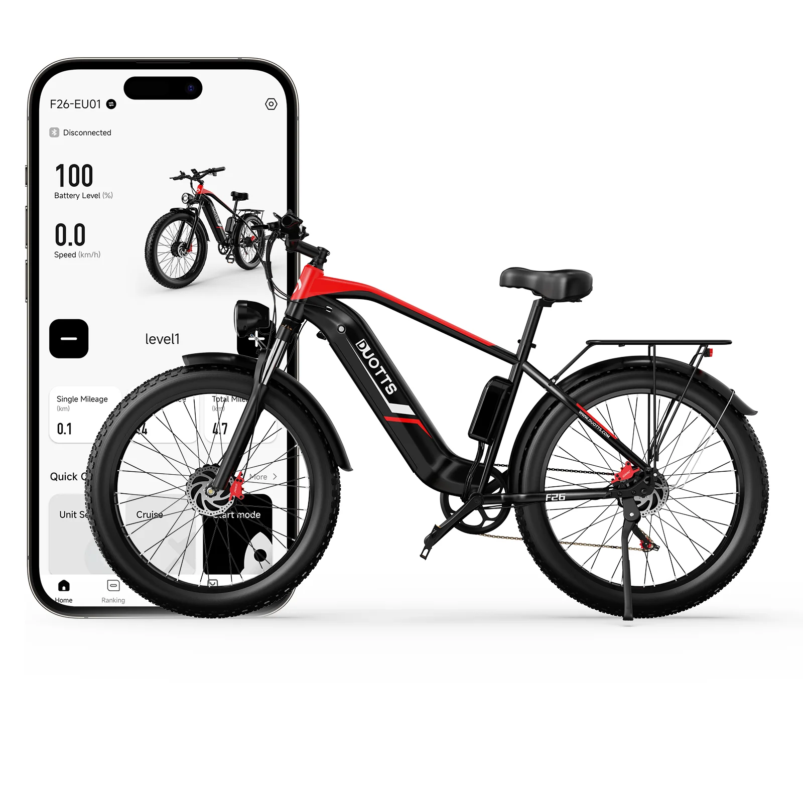 Европейский склад DUOTTS F26 толстые шины Ebike 750 Вт * 2 7 скоростей 26 дюймов Электровелосипеды с полной подвеской Электрический горный велосипед