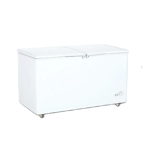 Summer special supply 525L Popular Commercial Ultra Low Freezer  Efficient  Double Door  White Deep Frozen Chest Freezer