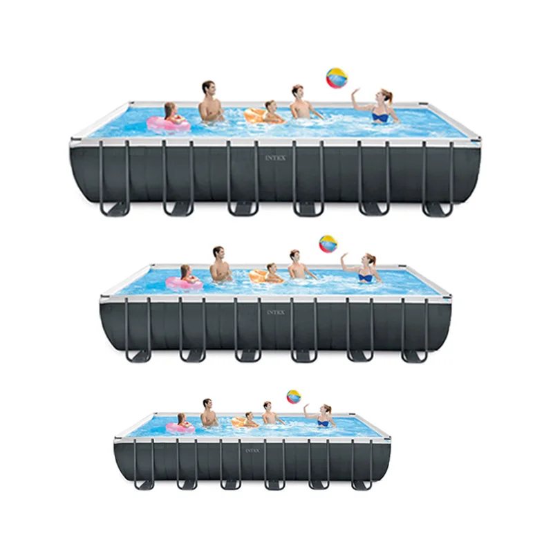 INTEX 26356 26364 26374  Schwimmbad 18f Ultra Metal Frame Rectangular Swimming Pool Set Above Ground Swimming Pools