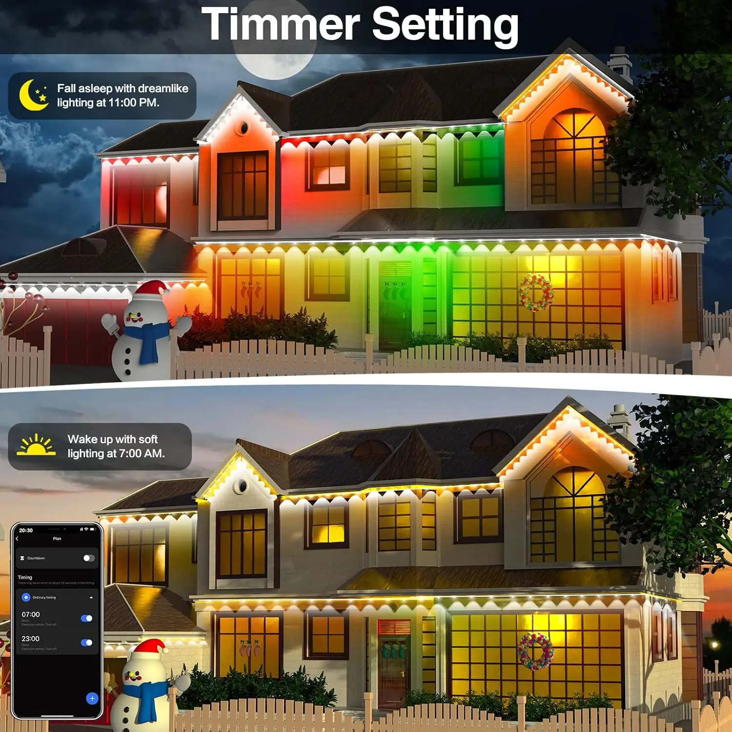 Waterproof 100FT Addressable Led pixel lamp string Phone Controlled Permanent Lights DC24V Point Lights zhihoo