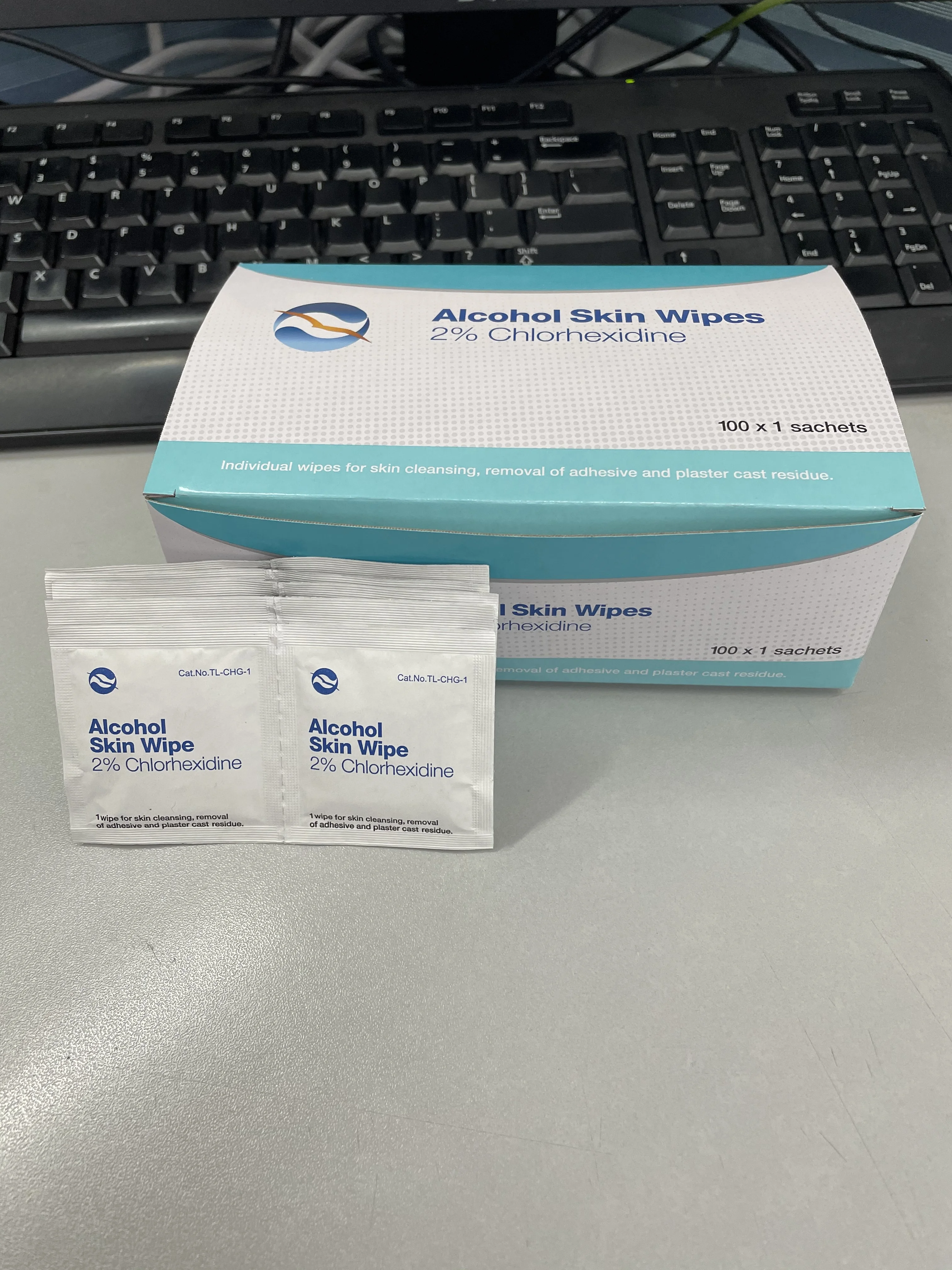 Высококачественный медицинский спиртовой тампон с 2% хлоргексидином 70% изопропиловым спиртом