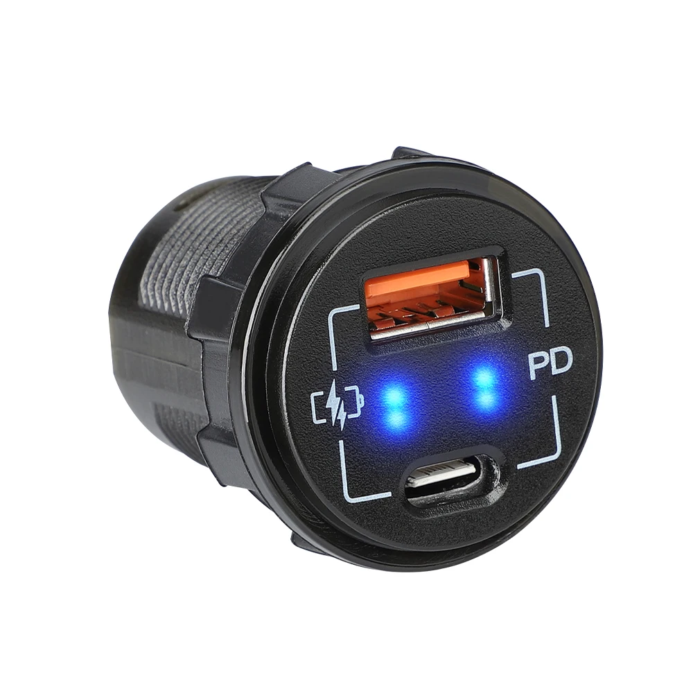 Заводская поставка 12 В Usb-разъем порт 24 тип C PD USB-зарядное устройство для автомобильного автобусного рельса морской