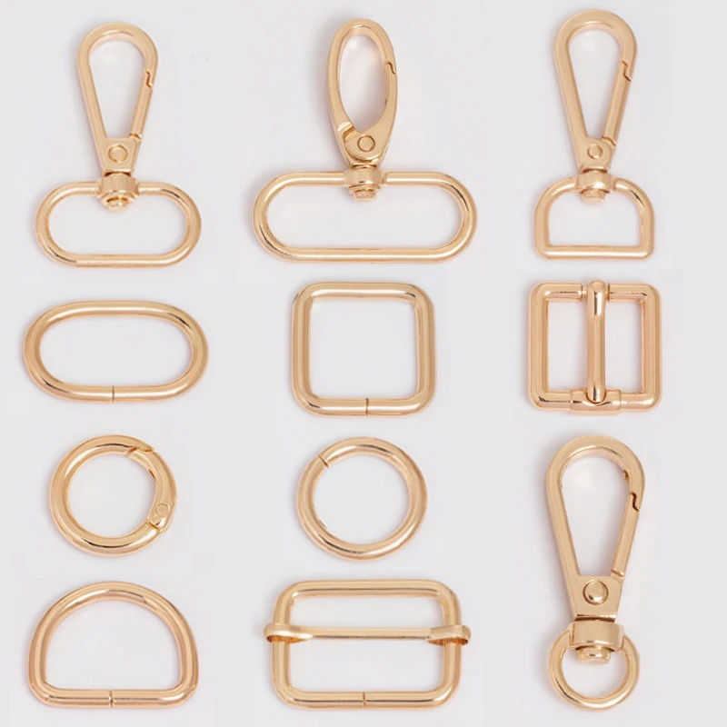 Handmade Metal Circle Snap Carabiner Clip Hook O Ring Spring Gate Clasp Buckle Round Spring Buckle For Handbag