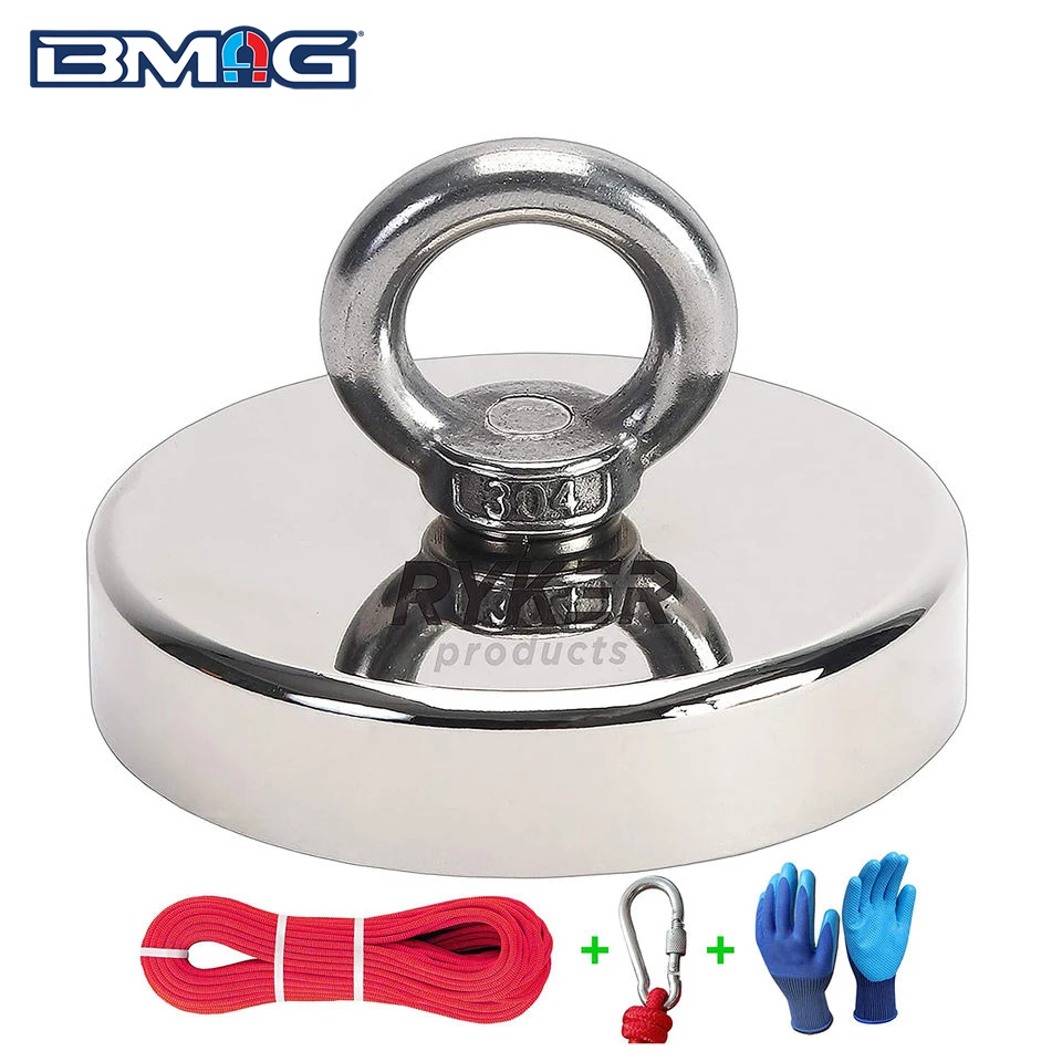 Strong Fishing Magnets Set Neodymium Pot Magnet With Eyebolt