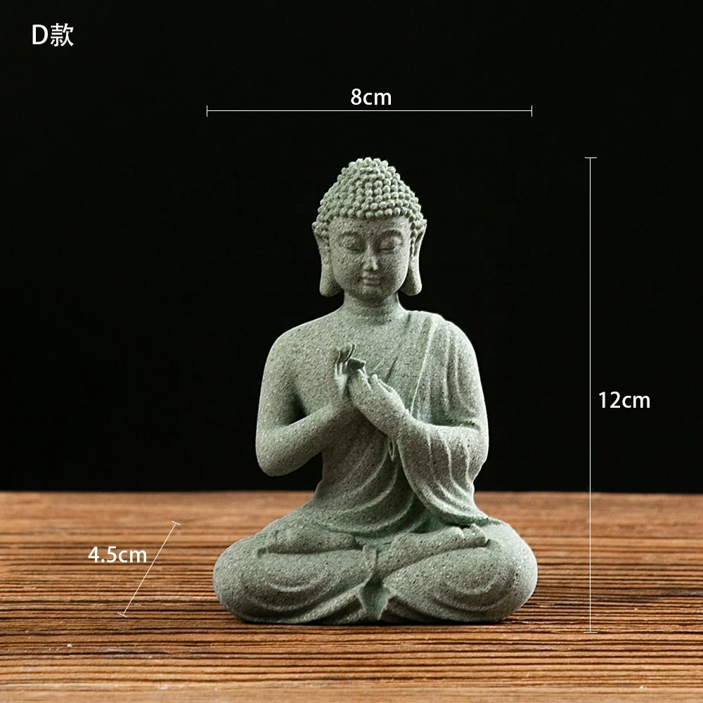 Buddha statue figurine one piece Decor for Home,Garden,Patio Decoration,blue sandstone 12cm miniature figurines for sale