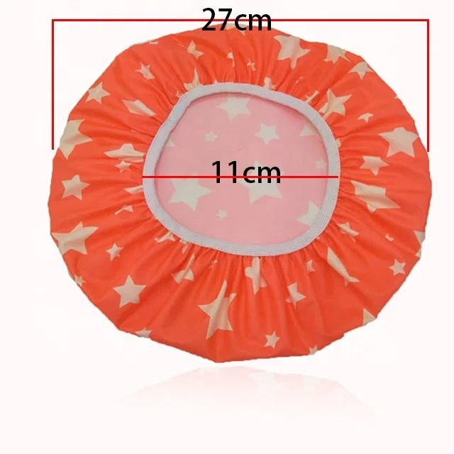 
Green PEVA fashionable shower cap waterproof recyclable shower cap can be customized logo 