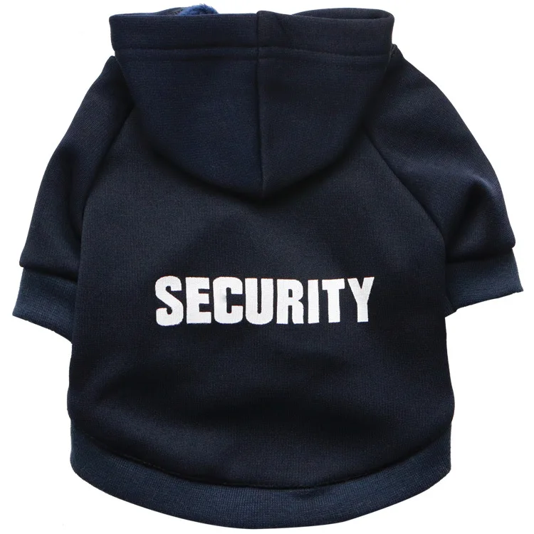 Hot Puppy Clothing Soft Fleece Interior Fashionable Security Dog Hoodies