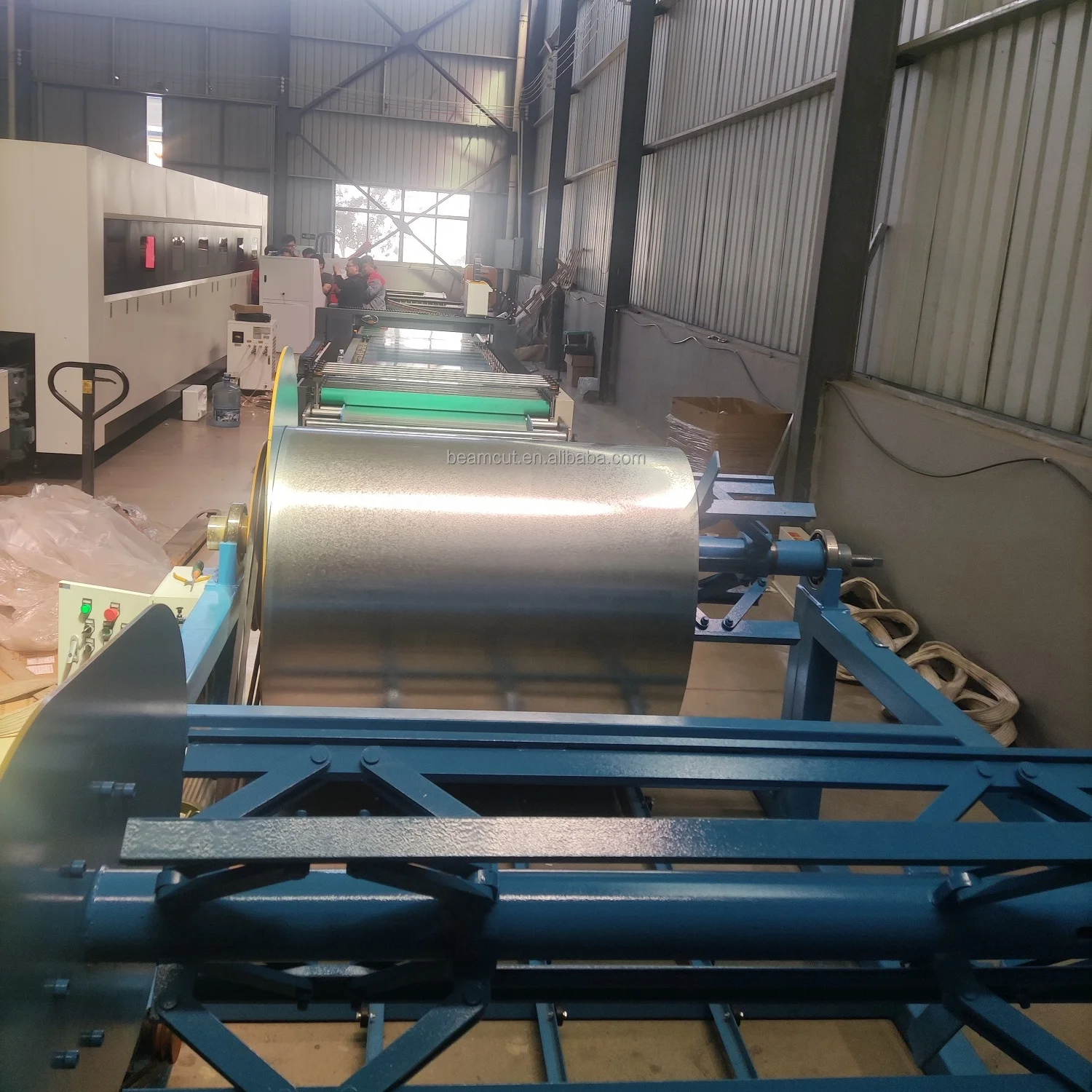 Flexible Material Cutting Production Line Rolled steel Sheet laser Cutting Machine for duct