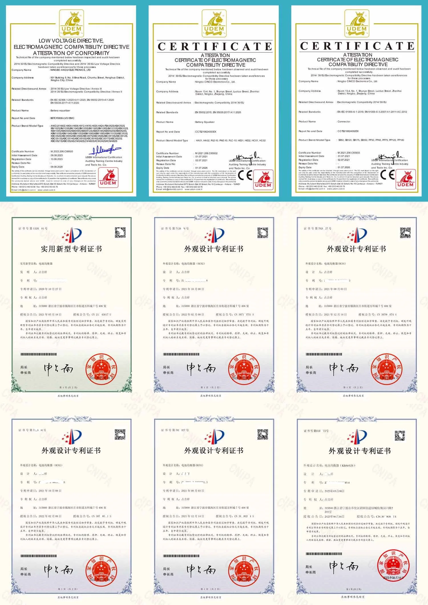 ANGUI HC02 Battery Equalizer 4 x12V Batteries 10A Current Active Voltage Balancer Li li-ion Lead Acid Touch Switch LED Display