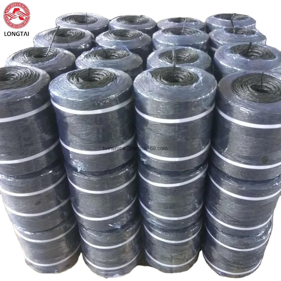 1ply black plastic pp twine rope hay baling twine