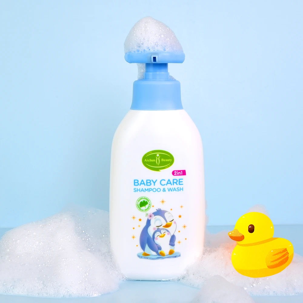 Organic 2 In 1 Baby Shampoo And Body Wash Gently Hair & Body Cleaning Nourishing Baby Hair Products Skin Moisturizing Body Wash