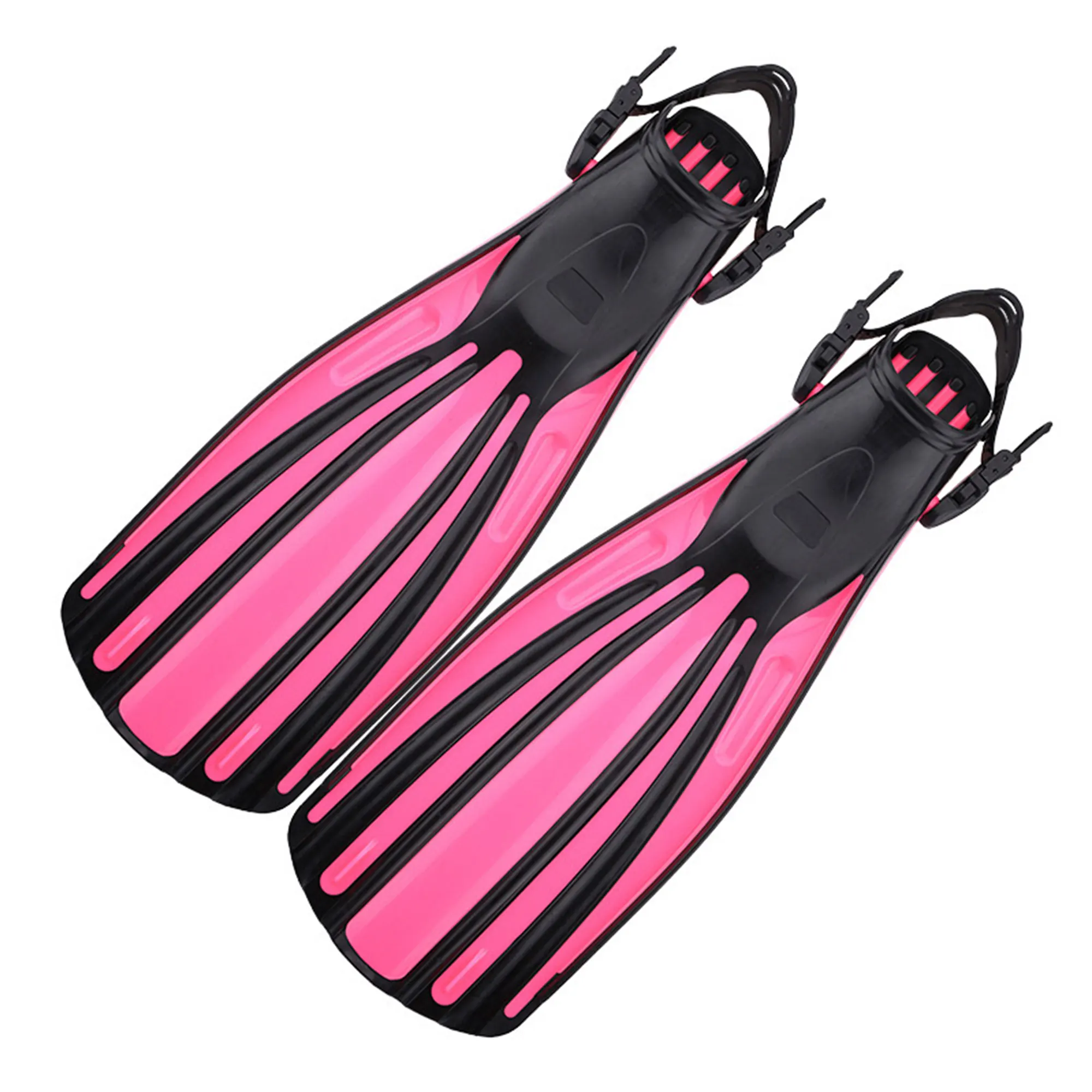 High Quality Depth Diving Scuba Flippers OEM Logo Customizable Full Foot TPR Rubber Fin Adjustable Wholesale Scuba Dive