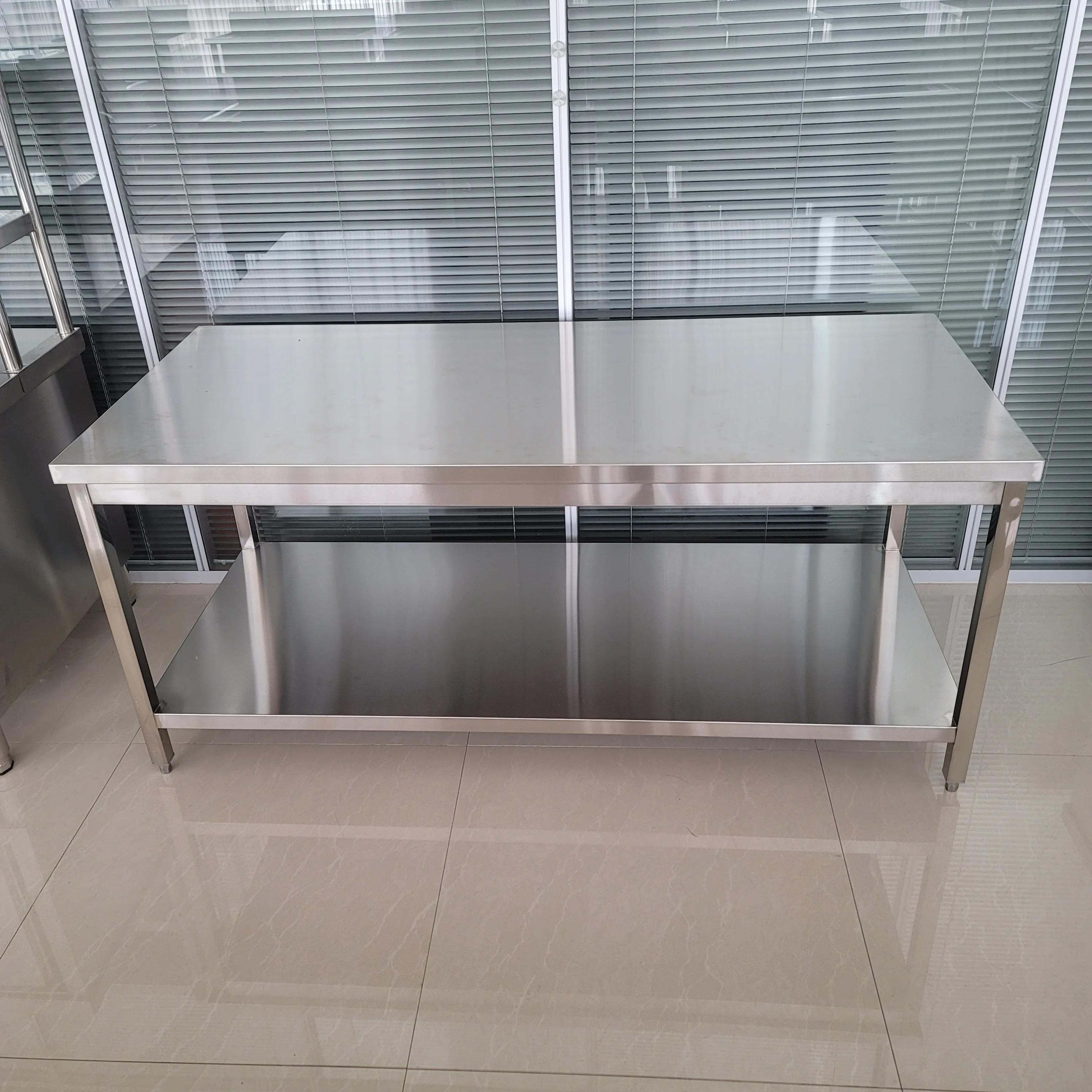 Industrial commercial restaurant equip supply knock down work table kitchen work table for fast food restaurant