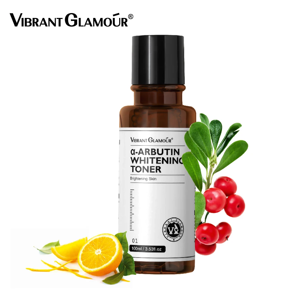 VIBRANT GLAMOUR Brighten Moisturizing Reduce Dullness Spot Acne Marks Facial Skin Care Arbutin Whitening Toner