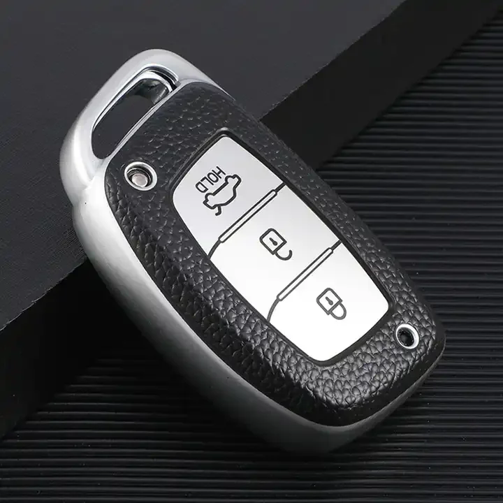Leather TPU Key Fob Cover for Hyundai Tucson Sonata Fe Creta Mistra Elantra Ioniq Venue IX35 I10 I20 I30 Solaris Kona Accent