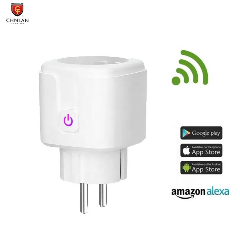  Лидер продаж Amazon европейский стандарт с мониторингом мощности 16 А Tuya Alexa Wi-Fi беспроводная умная розетка для дома
