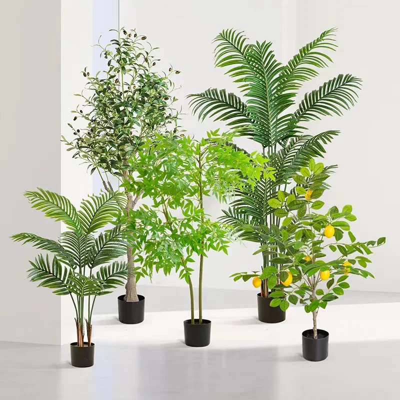Artificial plants Tree home decor bonsai tree plastic plants pots garden landscaping modern fake plants indoor palm