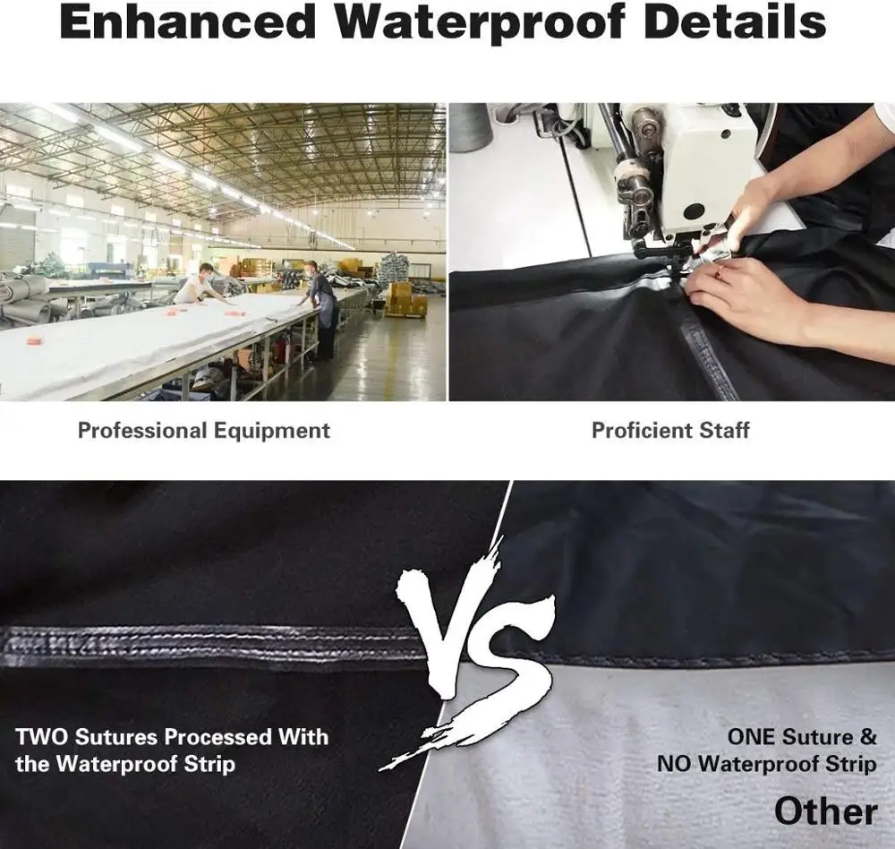 
Waterproof Boat Cover Heavy Duty 600D Polyester Oxford Professional Bass Runabout Durable and Tear Proof All Weather Boat Cover 