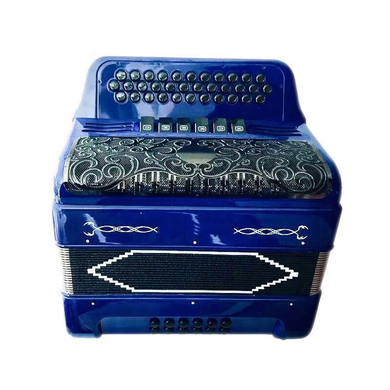 34 кнопки, 12 басов, 6 записей, ярко-синий студенческий аккордеон, музыкальные Аккордеоны JB3412E