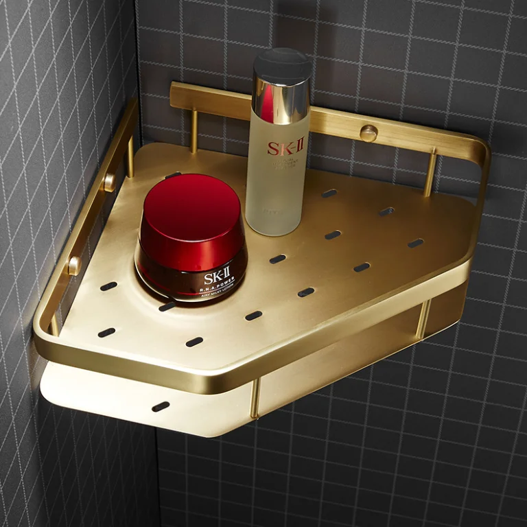 No Drilling Bathroom Corner Shelves, 2 Tier Shower Shelf Caddy Adhesive Storage Basket for Shampoo Corner