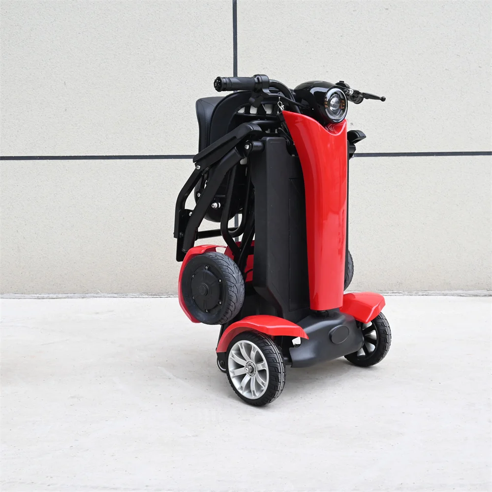 maximum maneuverability automatic folding electric mobility scooter