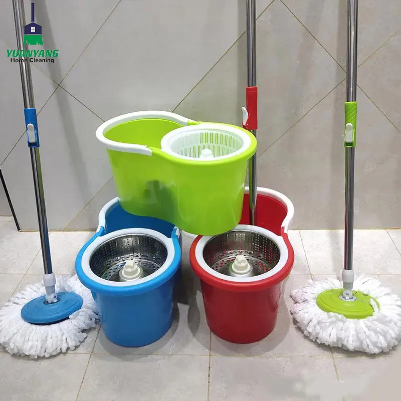 Wholesale Microfiber Magic 360 Spin Floor Cleaning Mop and Bucket Set  With Foot Pedal