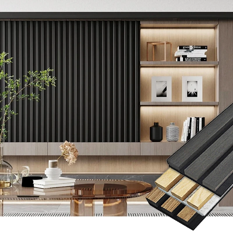Factory direct sale Acoustic Felt Polyester Akupanel wooden wallboard interior decoration Wall Ceiling soundproof wall panels