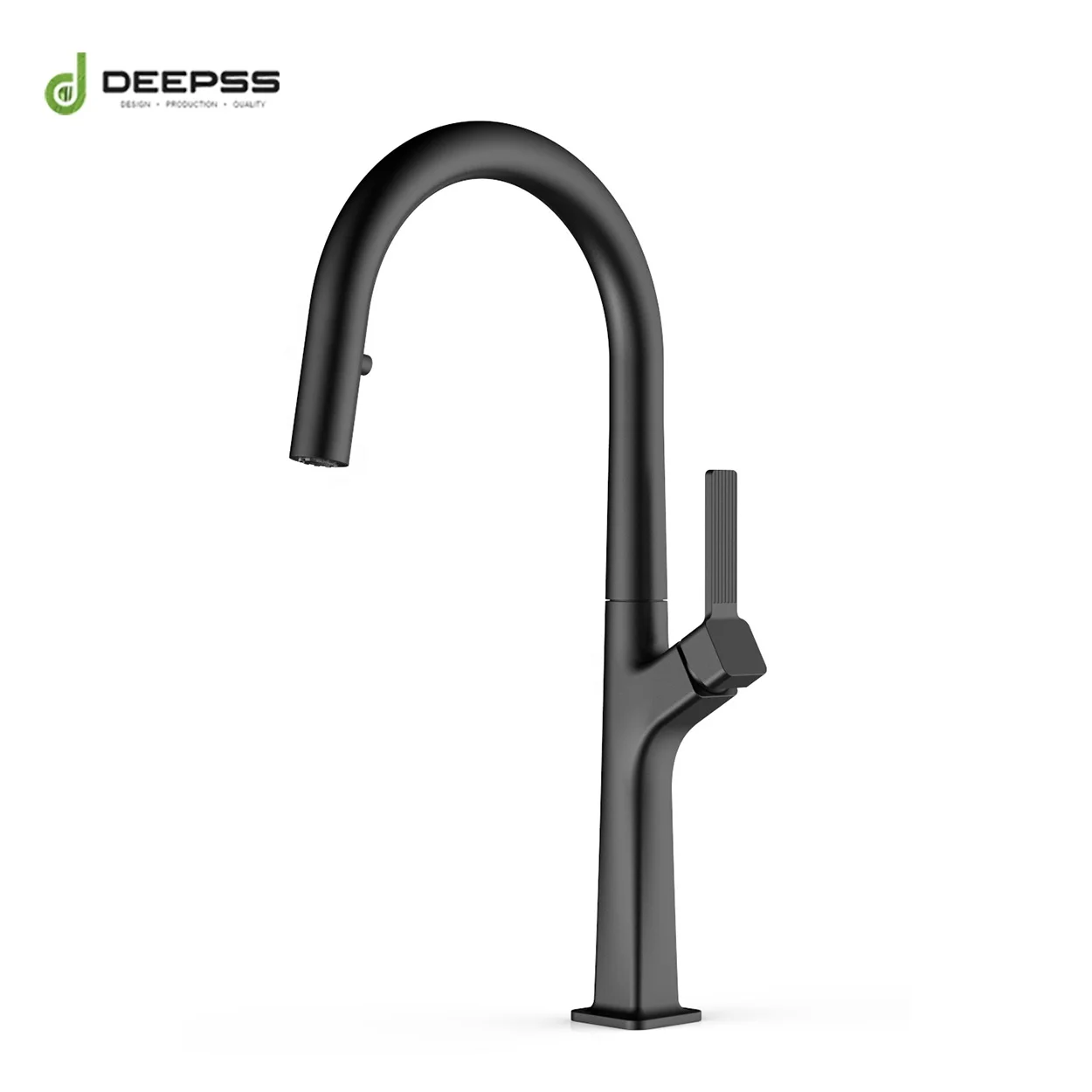 Modern Simply Style  CE Deck Mounted Brass Black Sink Faucet