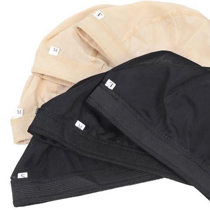 Dome Mesh Wig Caps For Making Wig Elastic Band Adjustable Strap Wig Weaving Cap S M L