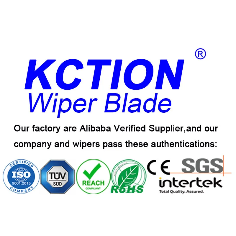 KCTION Wiper Blades Universal Multi-Function Wiper Air Holes Assembly Chrome Auto Car Windshield Water Repellency Wipers