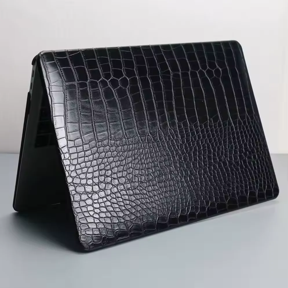 Laptop Protective Case For Macbook Hp Lenovo Dell Leather Cover Custom Crocodile Hot Sell Lcx004 Laudtec