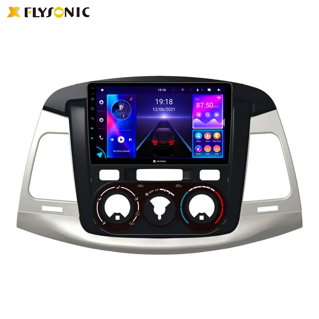 Flysonic 9/10 Inch Car Android Touch Screen GPS Stereo Radio Navigation System Audio Auto Electronics Car audio For Toyota