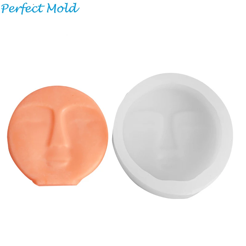 Stock supply making wax candle mould custom silicone rubber face candle mold