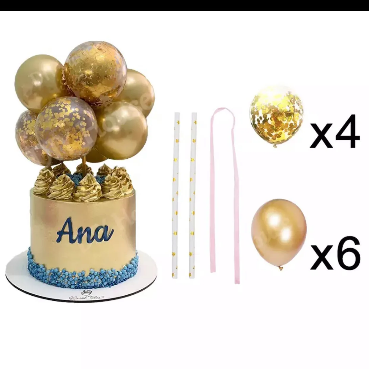 Новинка украшение для торта с золотыми блестками