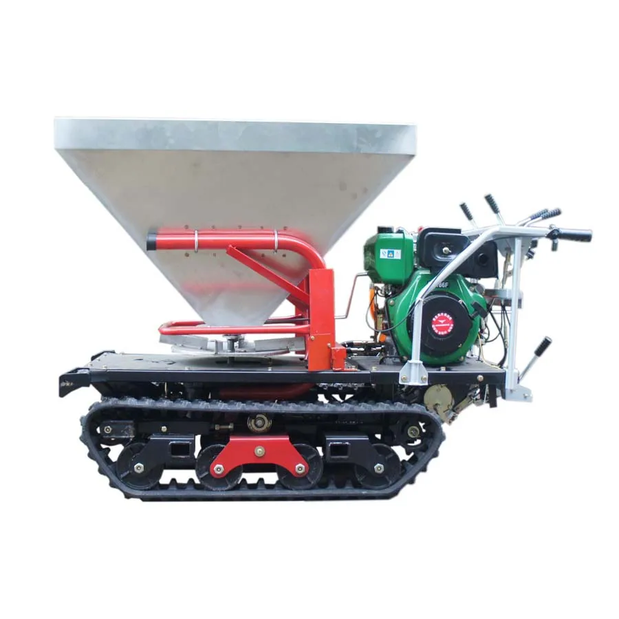 mini crawler type hydraulic motor drive fertiliser spreader