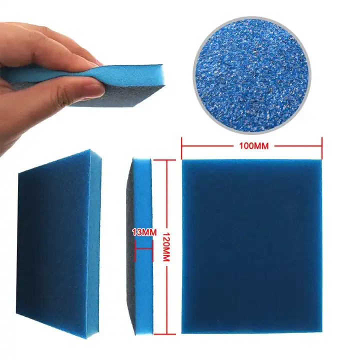 aluminum oxide abrasive sanding block foam sanding sponge for hand sanding