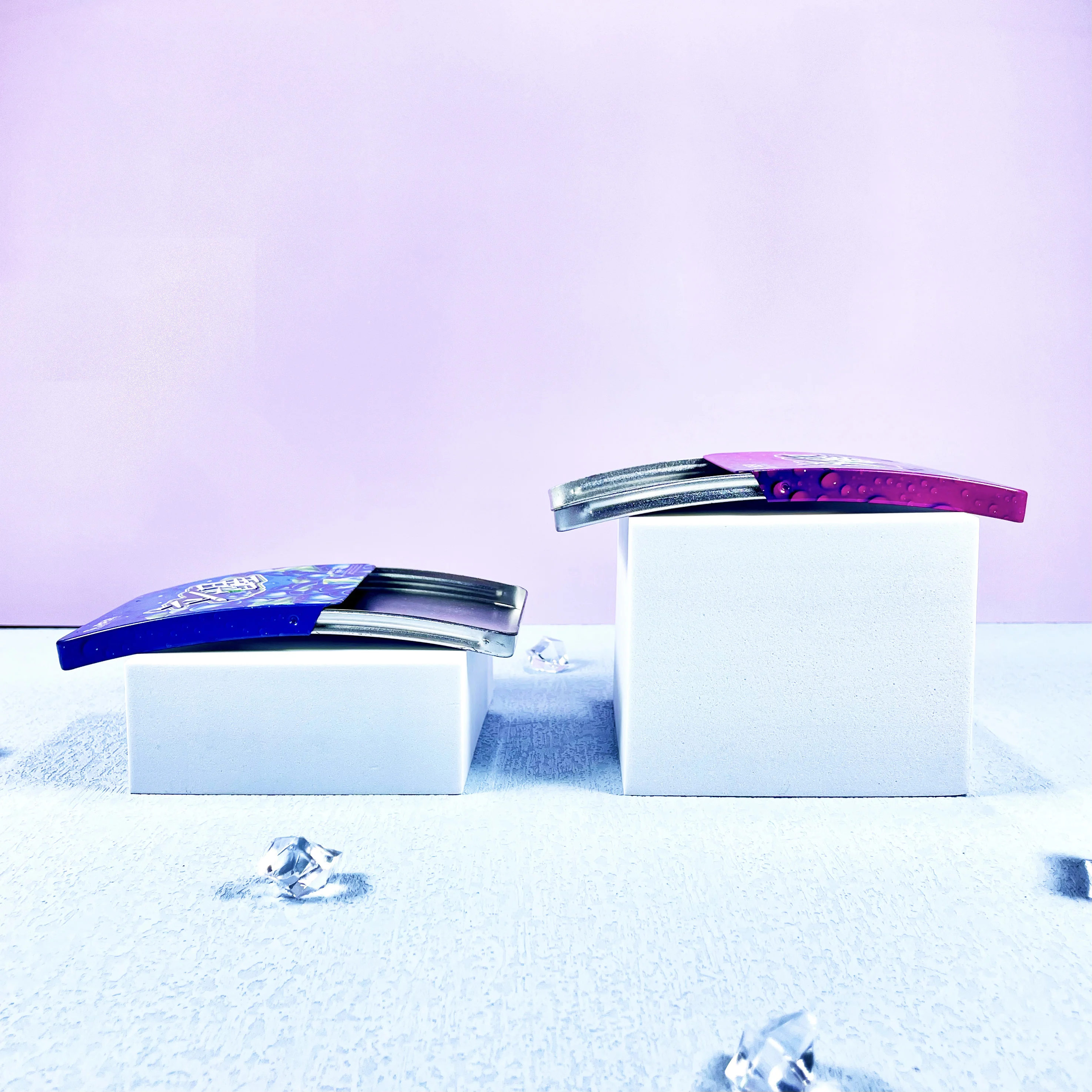 Factory food grade push and pull tin box mint slide candy tinplate can sugar packing metal can