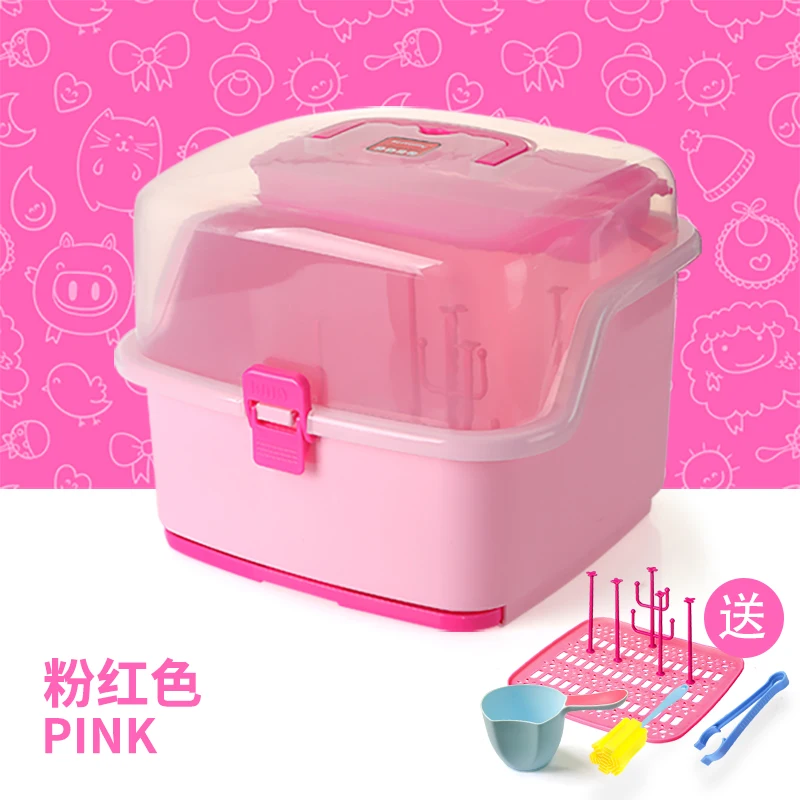 Portable Milk Bottle Storage Box Dinnerware Organizer Baby Bottle Drying Rack Baby Bottle Rack