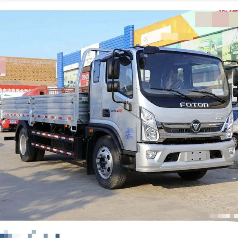 2023 Hot Selling New Foton Truck 4x2 6Wheelers Euro2 1-10Ton Column Plate Lorry Truck for Sale