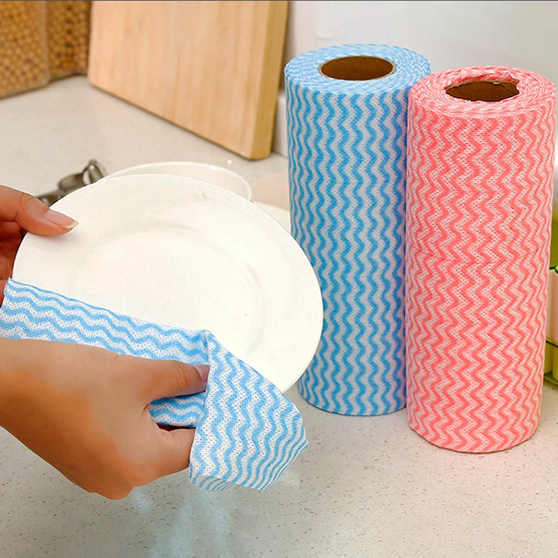 Lazy rag wet and dry household cleaning supplies wholesale  disposable kitchen towels dishcloth wipe rag