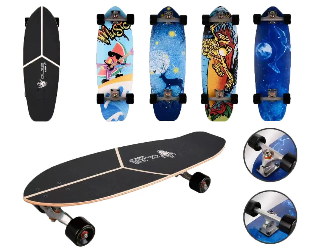 Wholesale Products 31inches Surf Skate Cruiser Skateboard Maple Land Surfboard