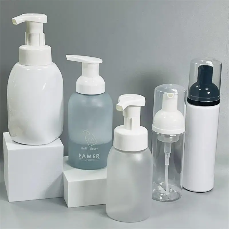 150ml 200ml 250ML 300ML 500ml refill liquid mousses soap foaming pump facial soap bottle 100% PCR PET luxury hand soap bottle