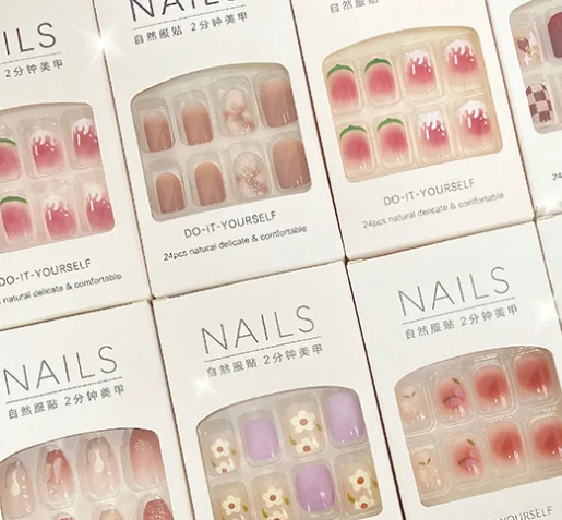 Tips for wearing nail jelly gel nail art, refreshing and white looking, detachable finished product